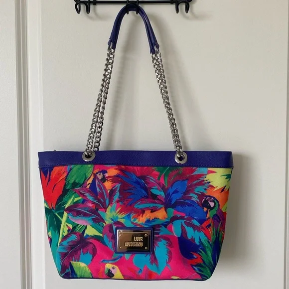 Love Moschino Jungle Print Purse Shoulder Bag Multicolor